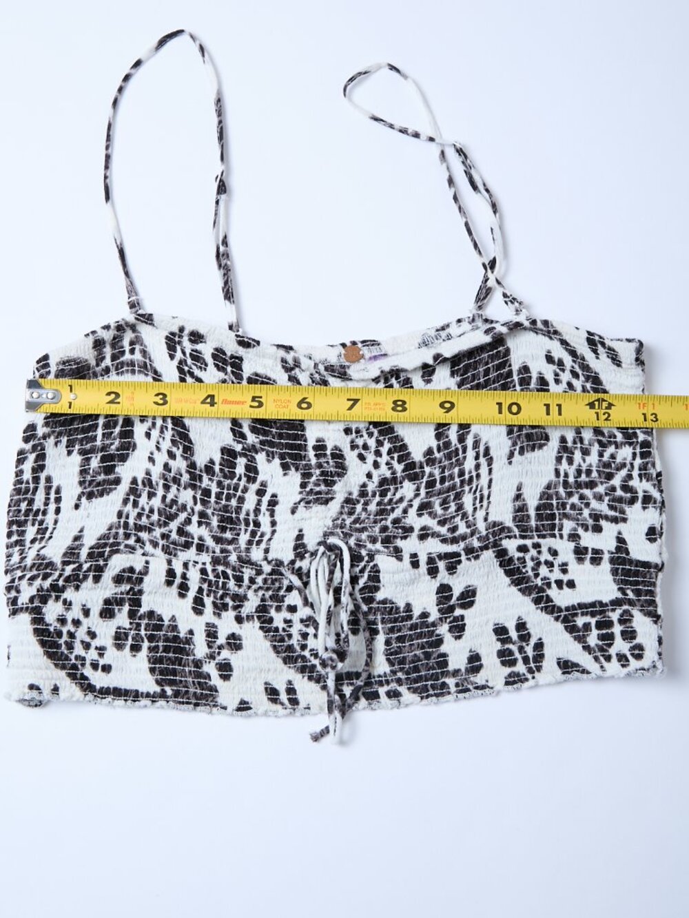 Free People FP One Maia Smocked Convertible Bandeau Crop Top cottage euro summer - Picture 11 of 11